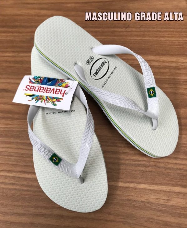 Havaianas de borracha masculinas disponíveis para venda em atacado.